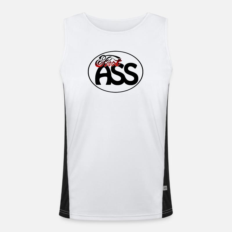 First Ass Logo - Frame - FA01 Funktionelles Kontrast-Tank Top für Männer 