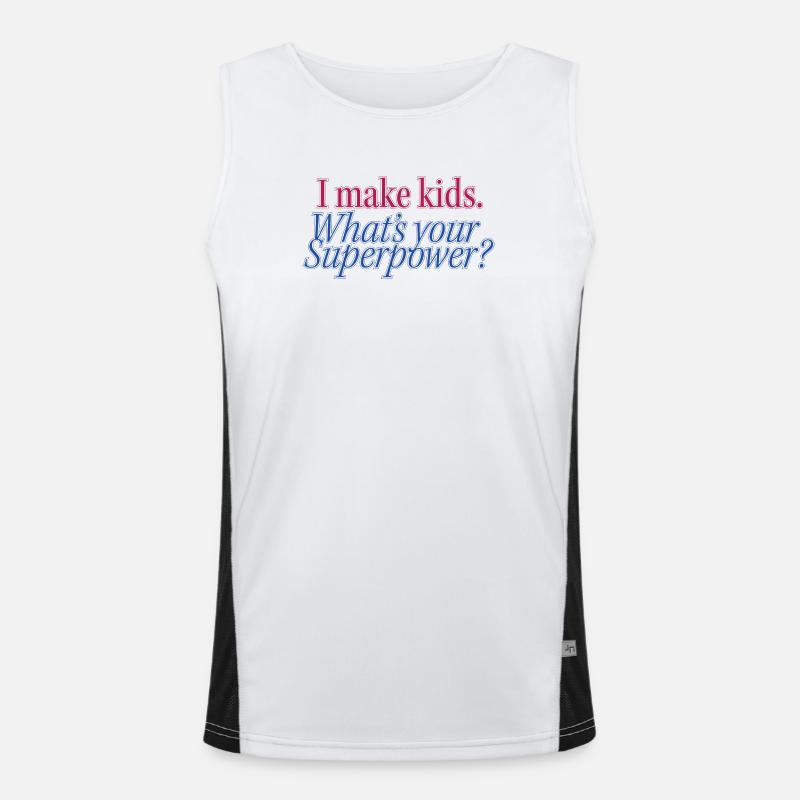 Superpower Parenthood Statement Men's Functional Contrast Tank Top 