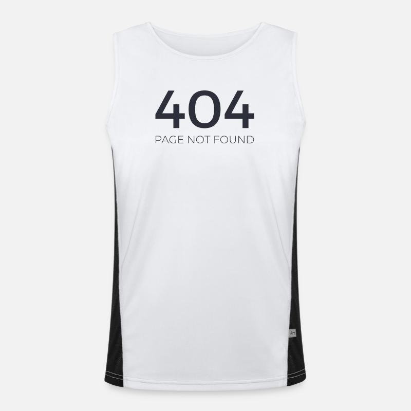Error 404 - Men's Functional Contrast Tank Top  - white/black