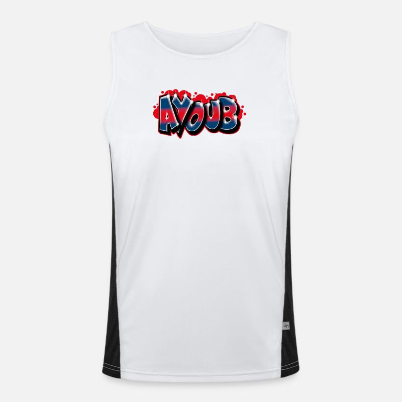 Graffiti First Name AYOUB Men's Functional Contrast Tank Top 