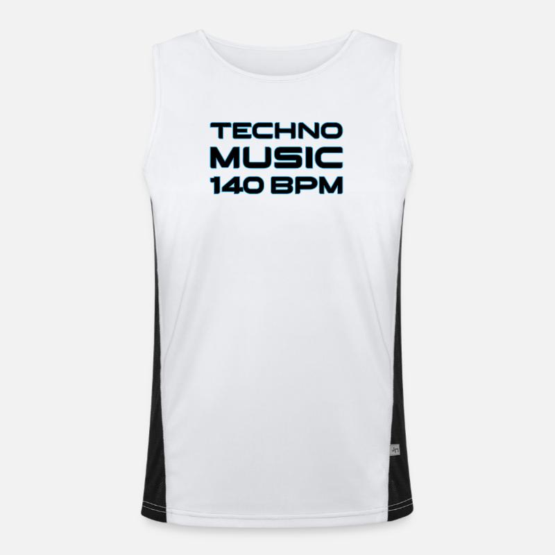Techno Neon 140 BPM Funktionelles Kontrast-Tank Top für Männer 