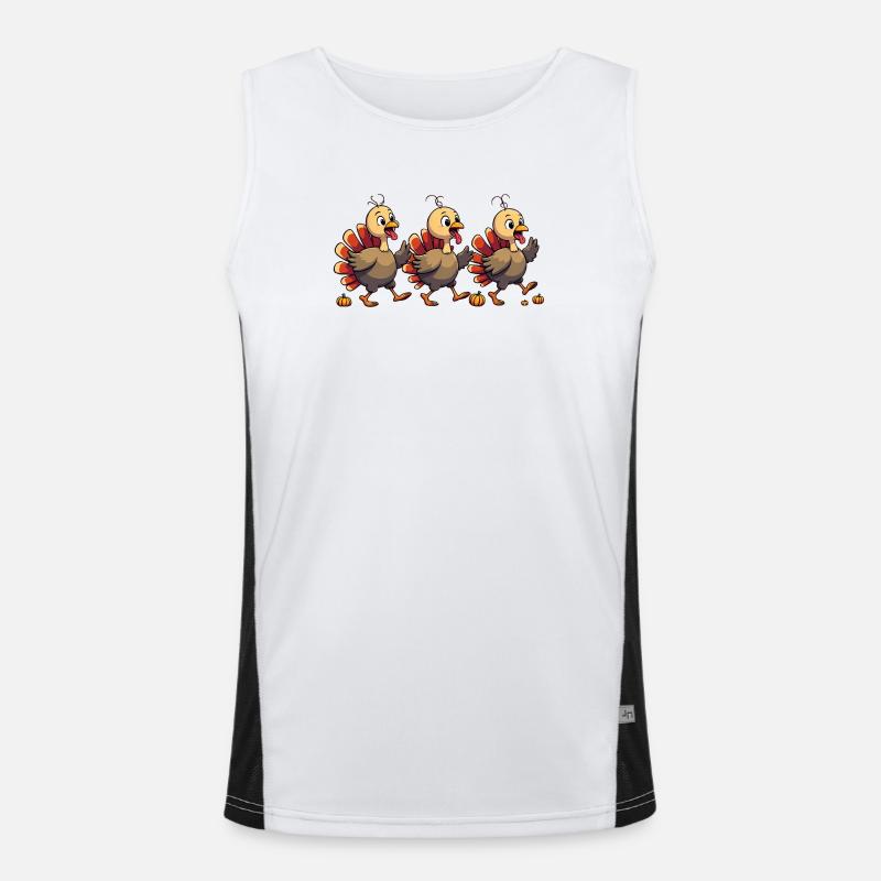 Bébé dinde de Thanksgiving Débardeur respirant contrasté Homme 