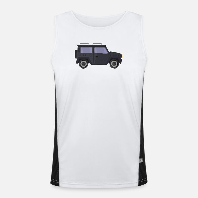 Jeep - Men's Functional Contrast Tank Top  - white/black