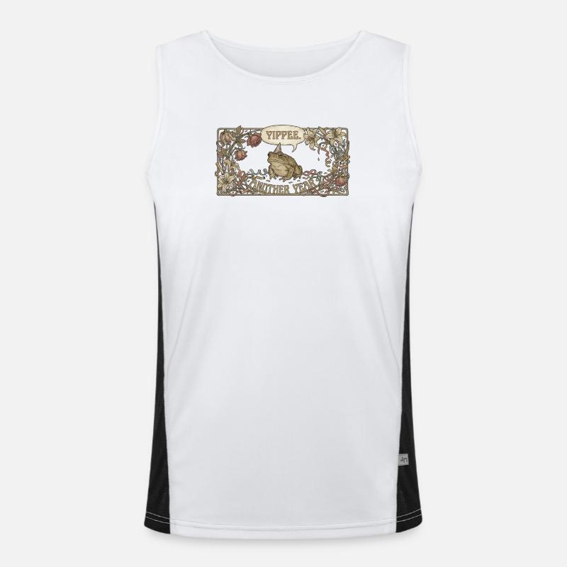 Yippee Another Year Toad - Men's Functional Contrast Tank Top  - white/black