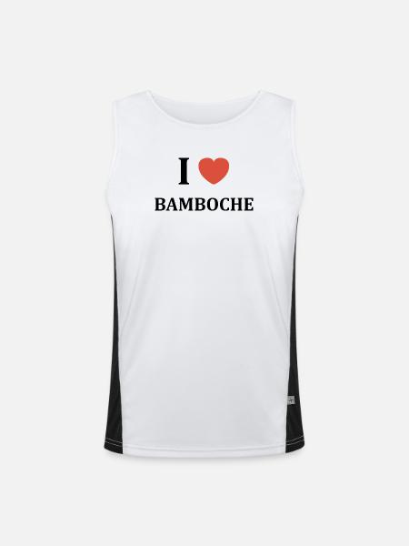 Bamboche - Débardeur respirant contrasté Homme - blanc/noir