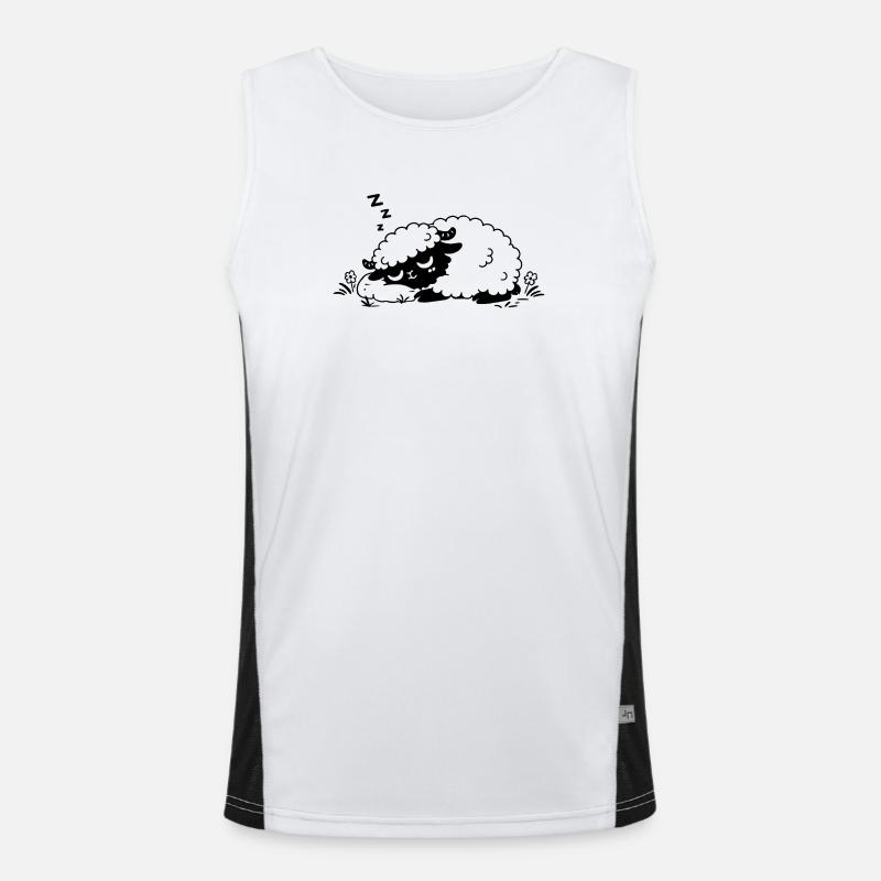 Dodo-Schaf Funktionelles Kontrast-Tank Top für Männer 