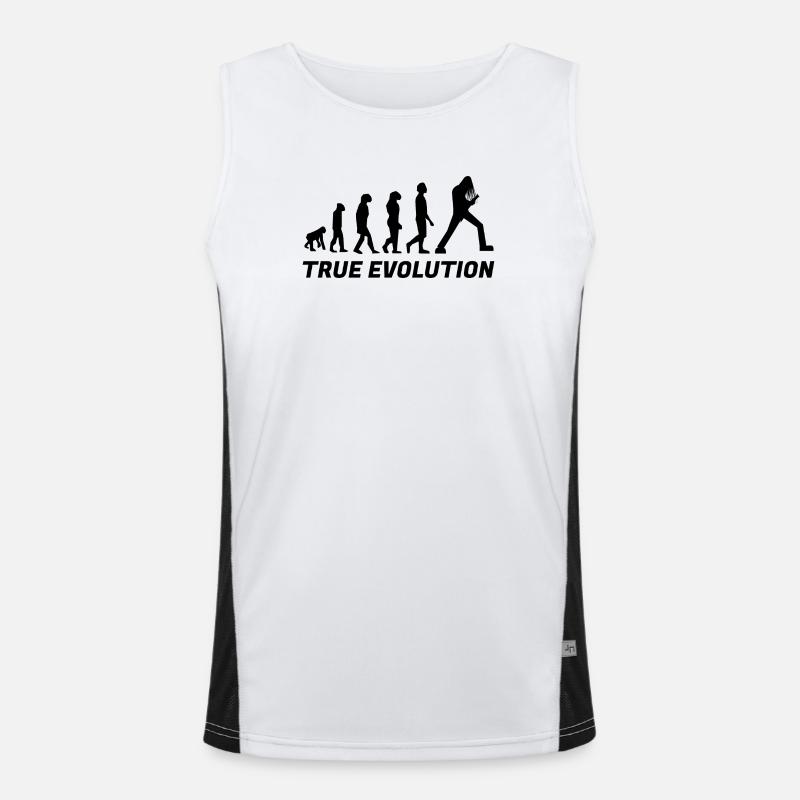 True evolution - Men's Functional Contrast Tank Top  - white/black