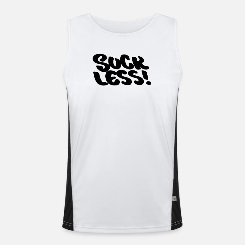 Suck Less! Be good! Funktionelles Kontrast-Tank Top für Männer 