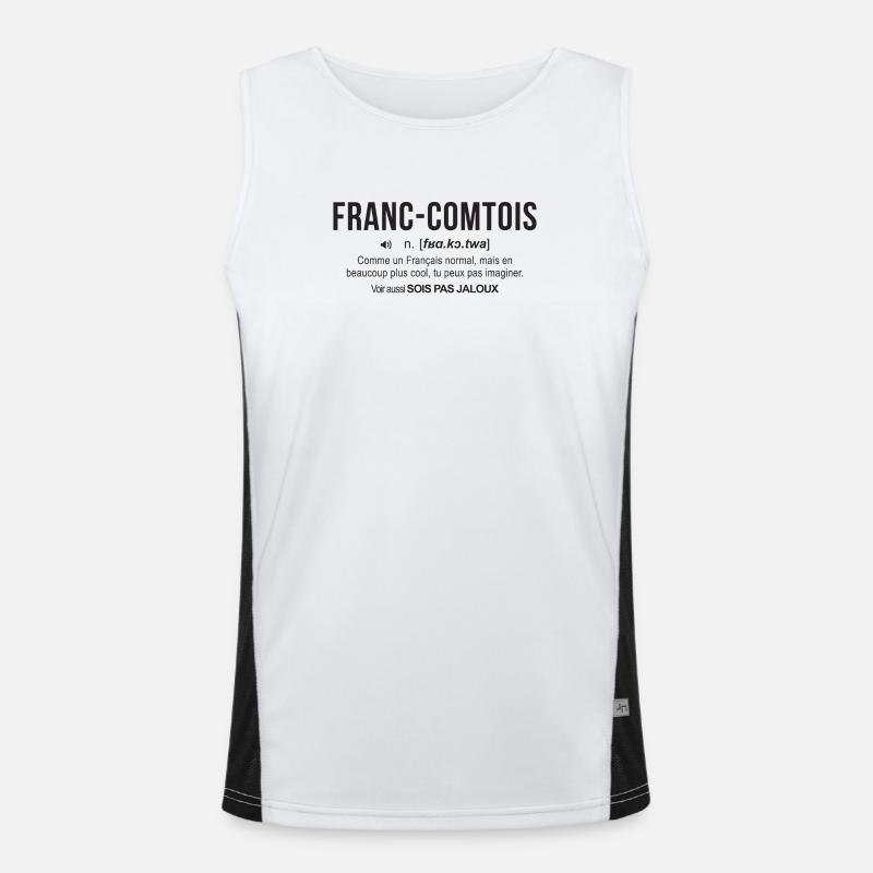 Franc Comtois N Fra Ko Twa Comme Un Francais No... Débardeur respirant contrasté Homme 