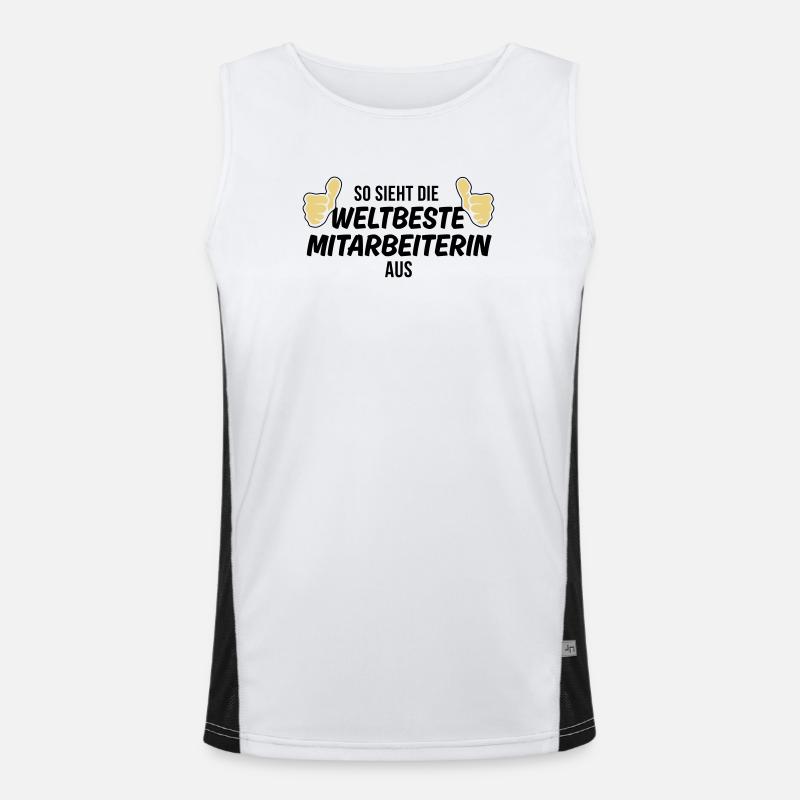 die weltbeste mitarbeiterin Funktionelles Kontrast-Tank Top für Männer 
