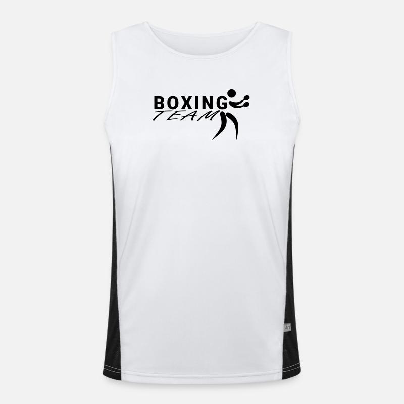 Boxing Team - Men's Functional Contrast Tank Top  - white/black