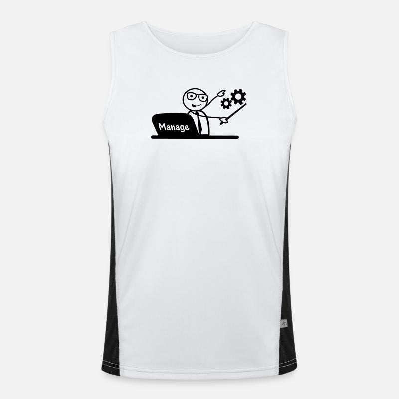 Manage Office laptop Men's Functional Contrast Tank Top 