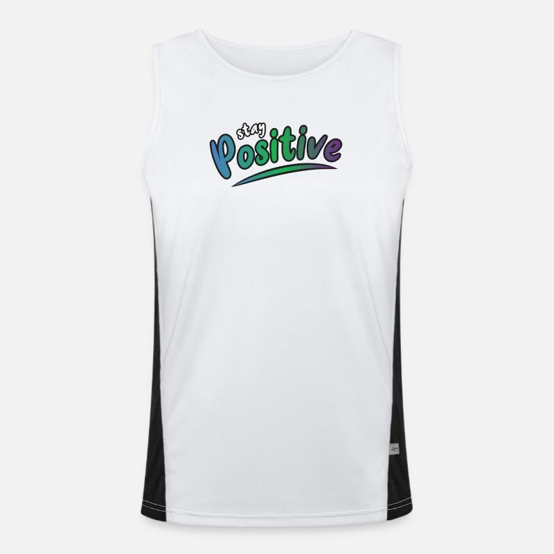 Bleib Positiv Funktionelles Kontrast-Tank Top für Männer 