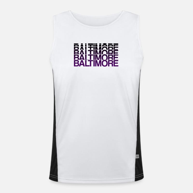 Style dégradé violet de Baltimore Débardeur respirant contrasté Homme 