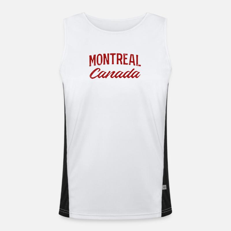 Montréal, Canada, Vintage Script Débardeur respirant contrasté Homme 