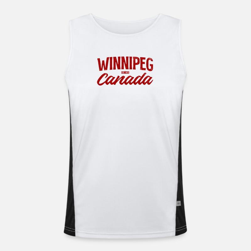 Winnipeg Canada Est 1873 Men's Functional Contrast Tank Top 