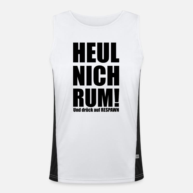 Spruch "heul nich rum - drück RESPAWN"-bow Funktionelles Kontrast-Tank Top für Männer 