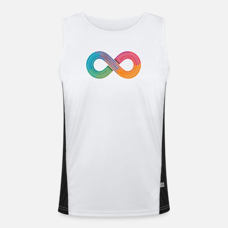 Unendlicher Regenbogen oder doch einfach nur Flow? Funktionelles Kontrast-Tank Top für Männer 