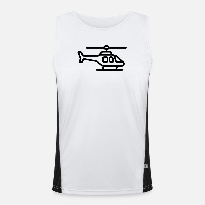 Hubschrauber Funktionelles Kontrast-Tank Top für Männer 