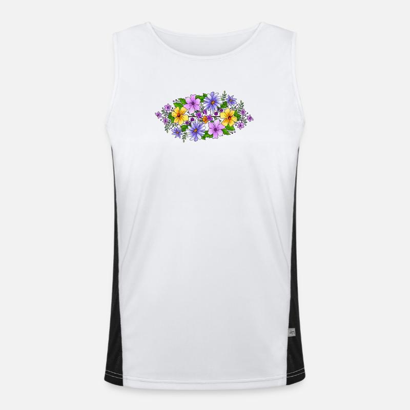 Blumen Funktionelles Kontrast-Tank Top für Männer 