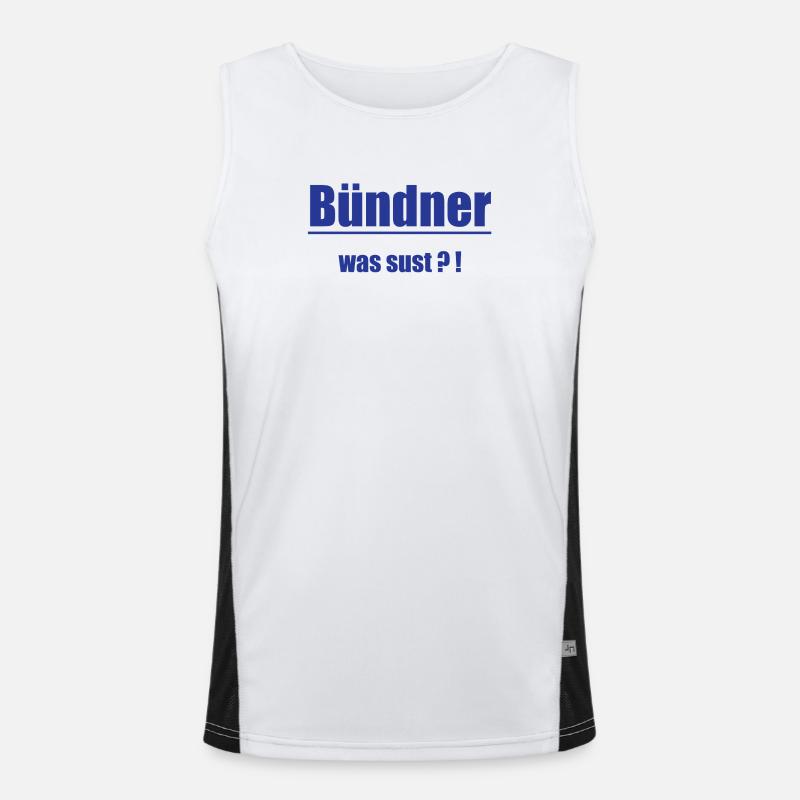 Bündner Was Sust?! Funktionelles Kontrast-Tank Top für Männer 