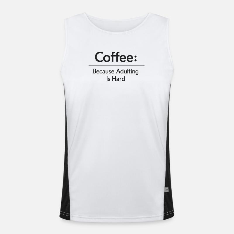 Coffee because murder is wrong Funktionelles Kontrast-Tank Top für Männer 