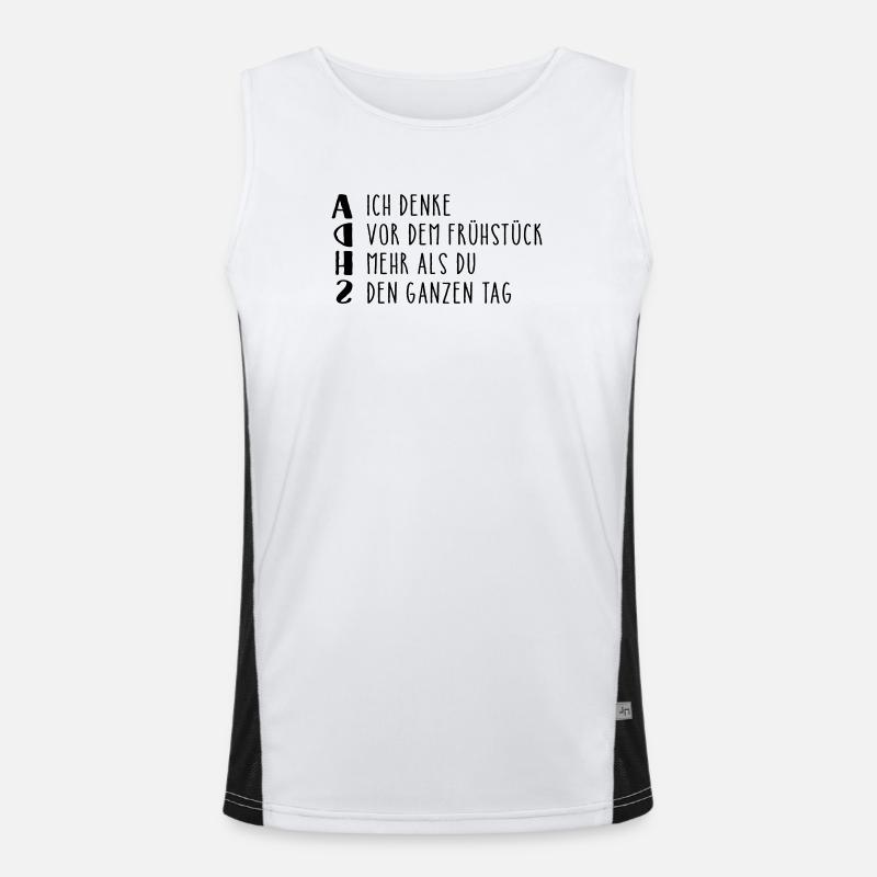 Provocative ADHD saying Men's Functional Contrast Tank Top 