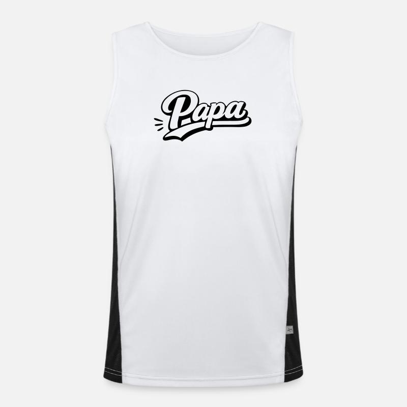 Dad - Men's Functional Contrast Tank Top  - white/black