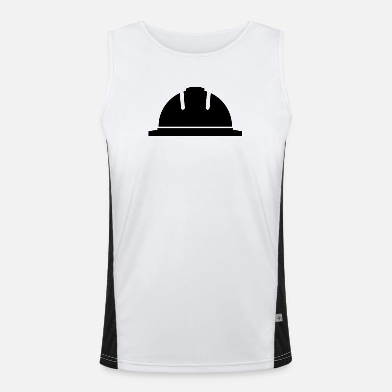 Hard hat - Men's Functional Contrast Tank Top  - white/black