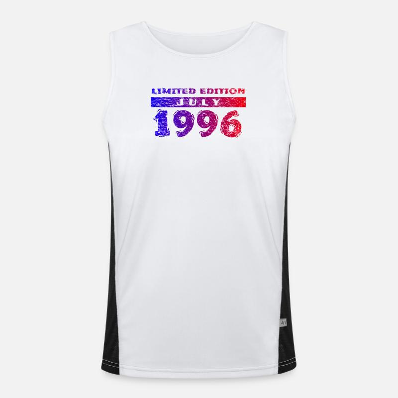 30th Anniversary Limited Edition 07/1996 - Men's Functional Contrast Tank Top - white/black