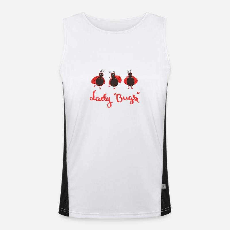 Ladybug ladybugs animals - Men's Functional Contrast Tank Top  - white/black