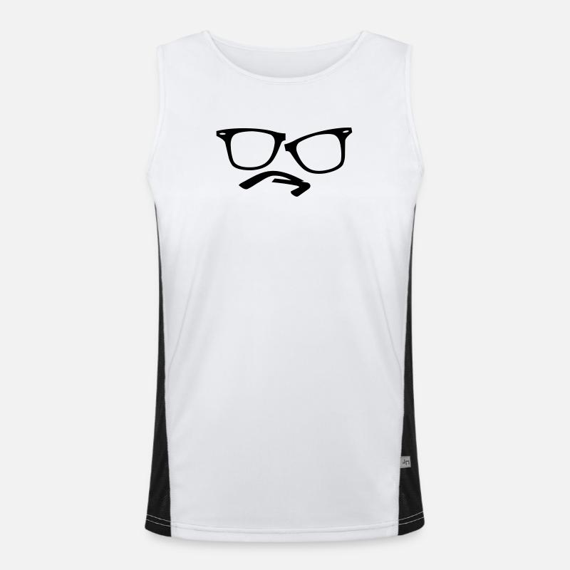 lunettes hippie nerd Débardeur respirant contrasté Homme 