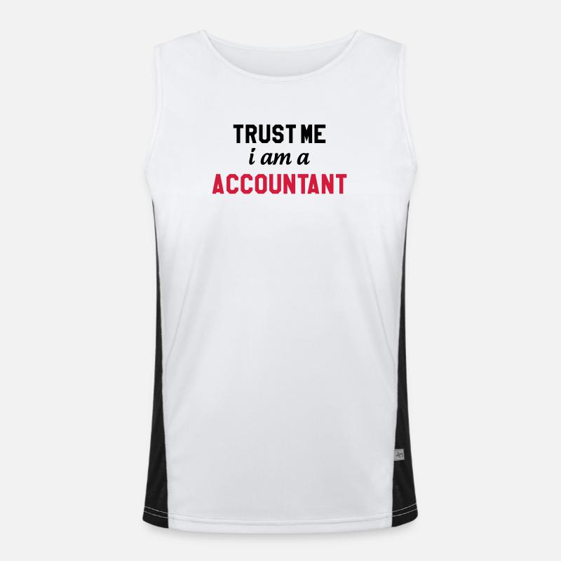 Accountant / Accounting / Comptable / Comptabilité - Men's Functional Contrast Tank Top  - white/black