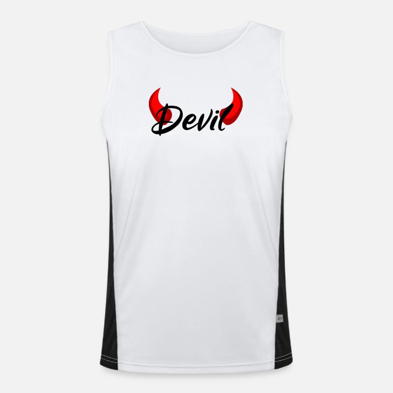 I'm a Devil - Devil - Men's Functional Contrast Tank Top  - white/black