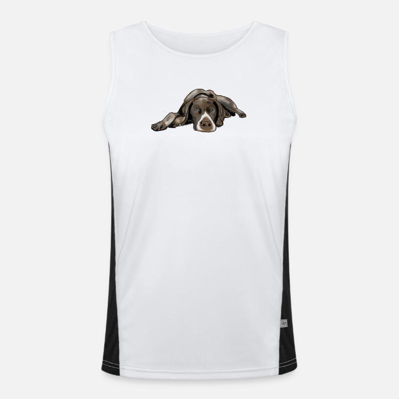 Pointer German Shorthair Men's Functional Contrast Tank Top 
