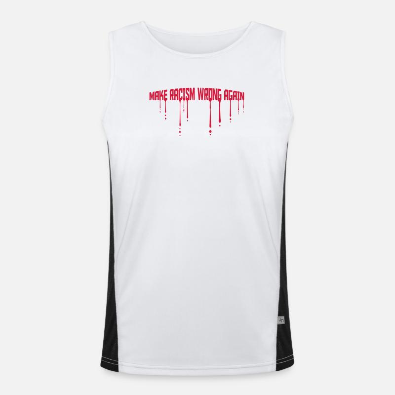 make racism wrong again Funktionelles Kontrast-Tank Top für Männer 
