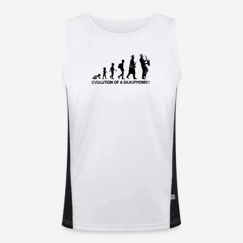 Development of a saxophonist - Men's Functional Contrast Tank Top  - white/black