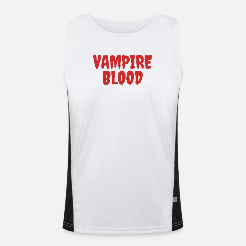 Vampire Blood Horror Typographie Design Débardeur respirant contrasté Homme 