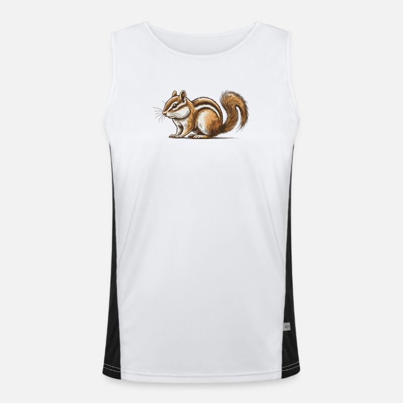 Chipmunk - Men's Functional Contrast Tank Top - white/black