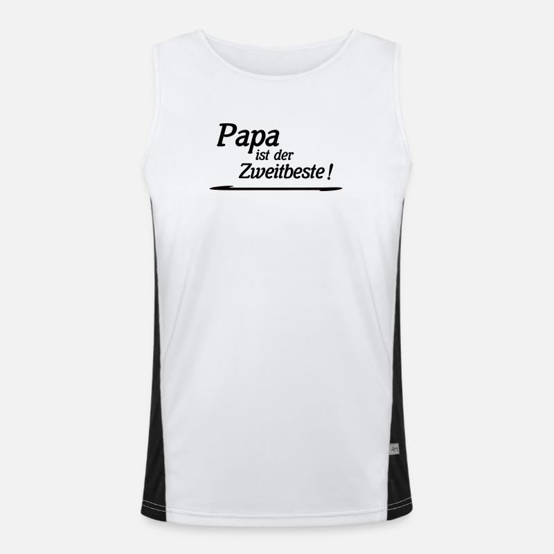 Dad is second best Men's Functional Contrast Tank Top 