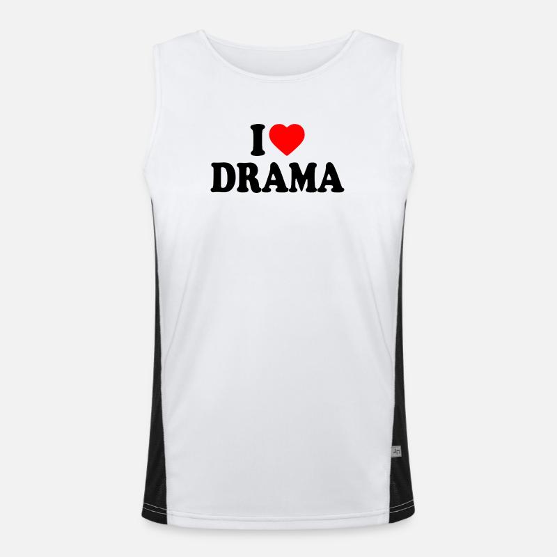 I love drama Funktionelles Kontrast-Tank Top für Männer 