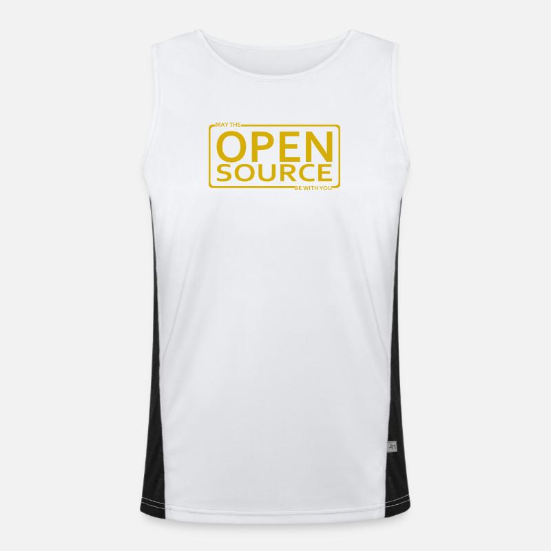May The Open Source Be With You Men's Functional Contrast Tank Top 