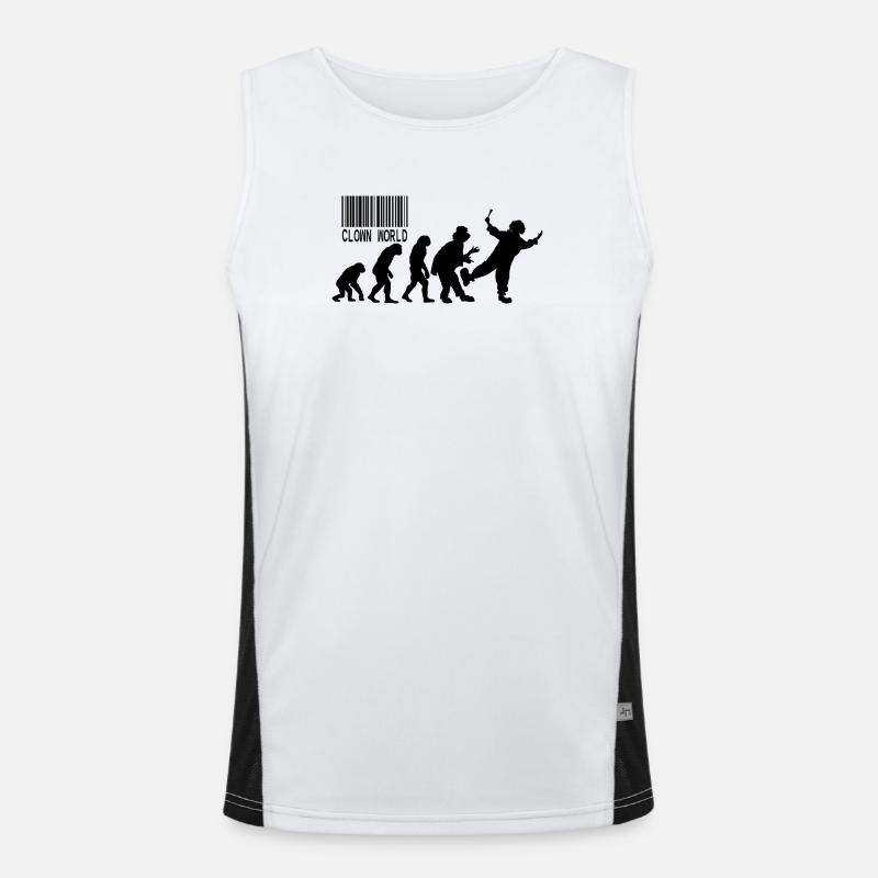 Clown World Evolution parody Men's Functional Contrast Tank Top 