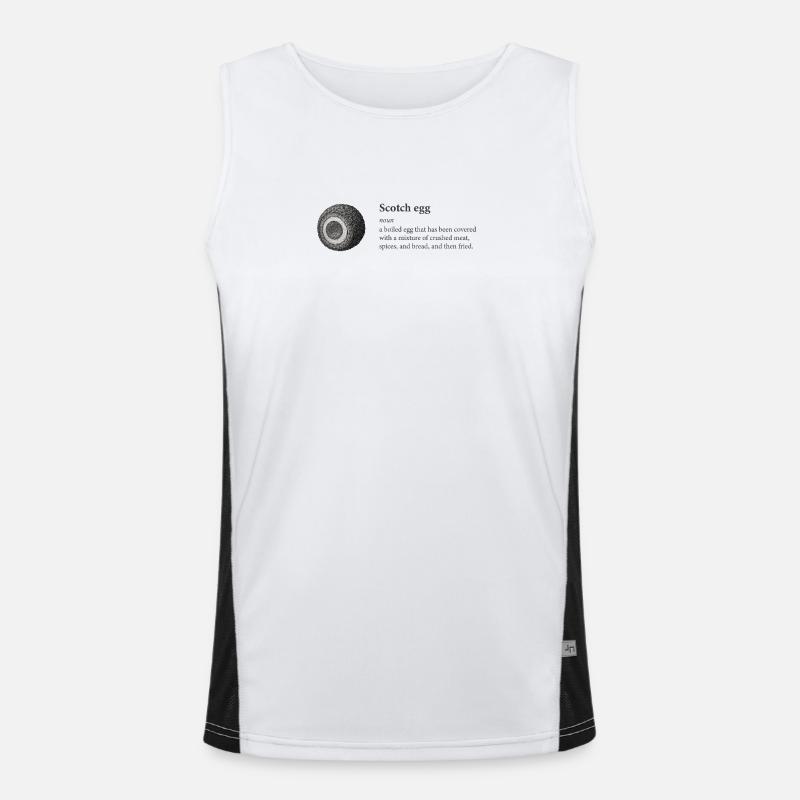 Scotch Egg Wörterbuch Kunst T-Shirt Funktionelles Kontrast-Tank Top für Männer 
