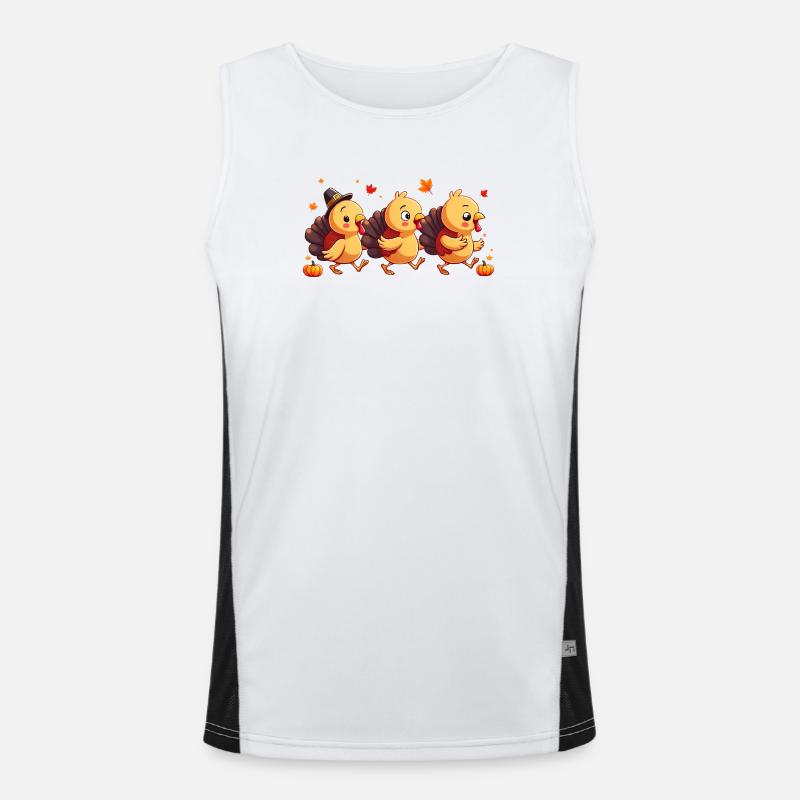 Bébé dinde de Thanksgiving Débardeur respirant contrasté Homme 