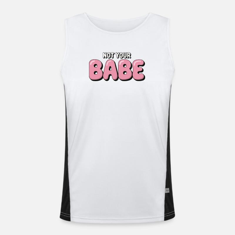 Not Your Babe - Statement Bubble Schrift Funktionelles Kontrast-Tank Top für Männer 