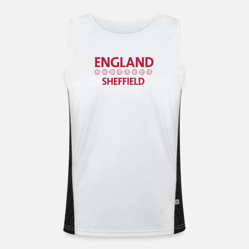 Art des blasons de Sheffield en Angleterre Débardeur respirant contrasté Homme 