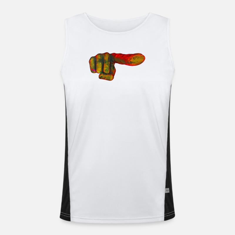 Farbexplosion Zeigefinger Funktionelles Kontrast-Tank Top für Männer 