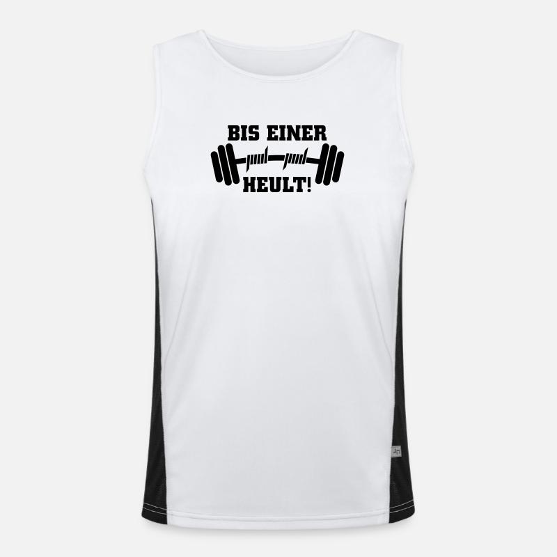 Bis einer heult Hantel Funktionelles Kontrast-Tank Top für Männer 