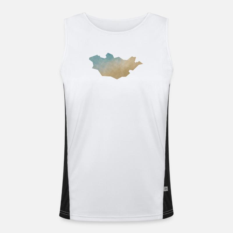 Mongolia Funktionelles Kontrast-Tank Top für Männer 